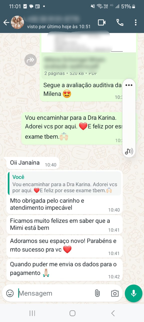 Criança em atendimento